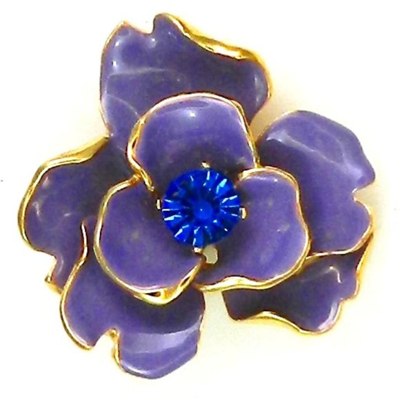 Kenneth Jay Lane KJL Vintage Vivid Charleston Rose Brooch/Pendant Signed KJL - Picture 1 of 5
